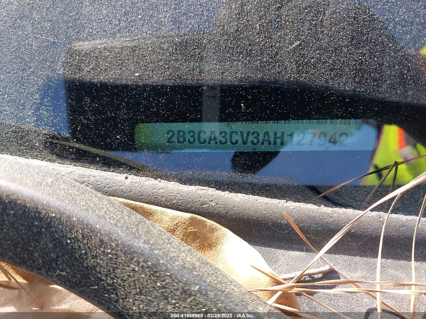 2010 Dodge Charger Sxt VIN: 2B3CA3CV3AH12794 Lot: 41866968