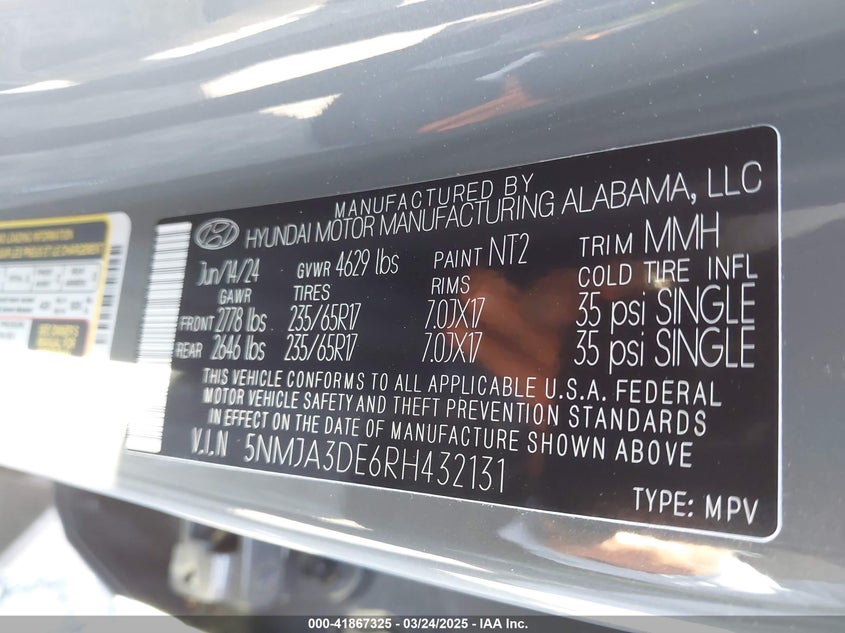 2024 HYUNDAI TUCSON SE - 5NMJA3DE6RH432131