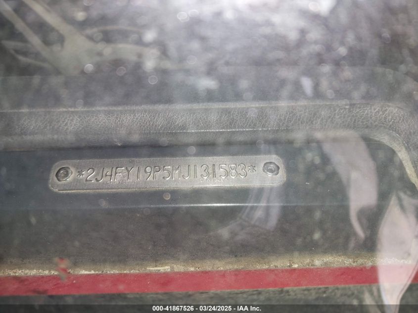 1991 Jeep Wrangler / Yj S VIN: 2J4FY19P5MJ131583 Lot: 41867526