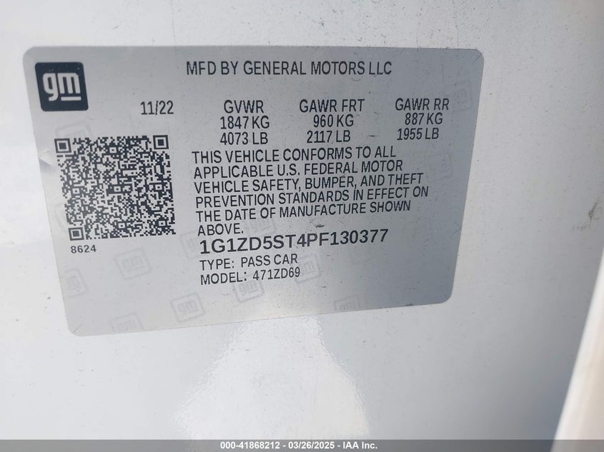 2023 CHEVROLET MALIBU FWD 1LT - 1G1ZD5ST4PF130377