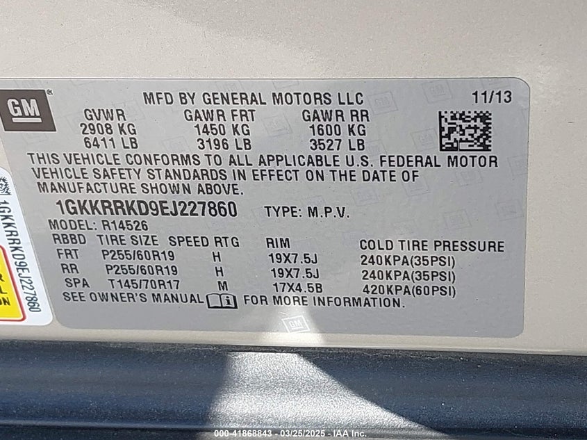 2014 GMC ACADIA SLT-1 - 1GKKRRKD9EJ227860