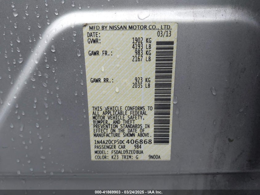 2013 NISSAN LEAF SV - 1N4AZ0CP5DC406868