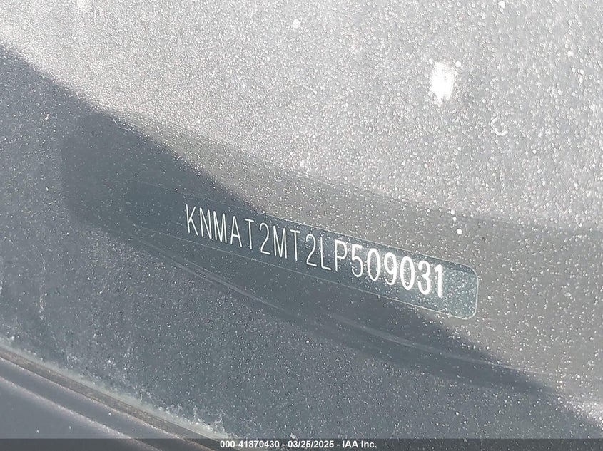 VIN KNMAT2MT2LP509031 2020 NISSAN ROGUE S FWD