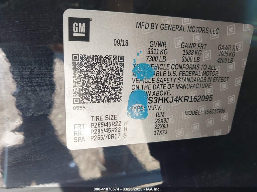 2019 CADILLAC ESCALADE ESV LUXURY - 1GYS3HKJ4KR162095