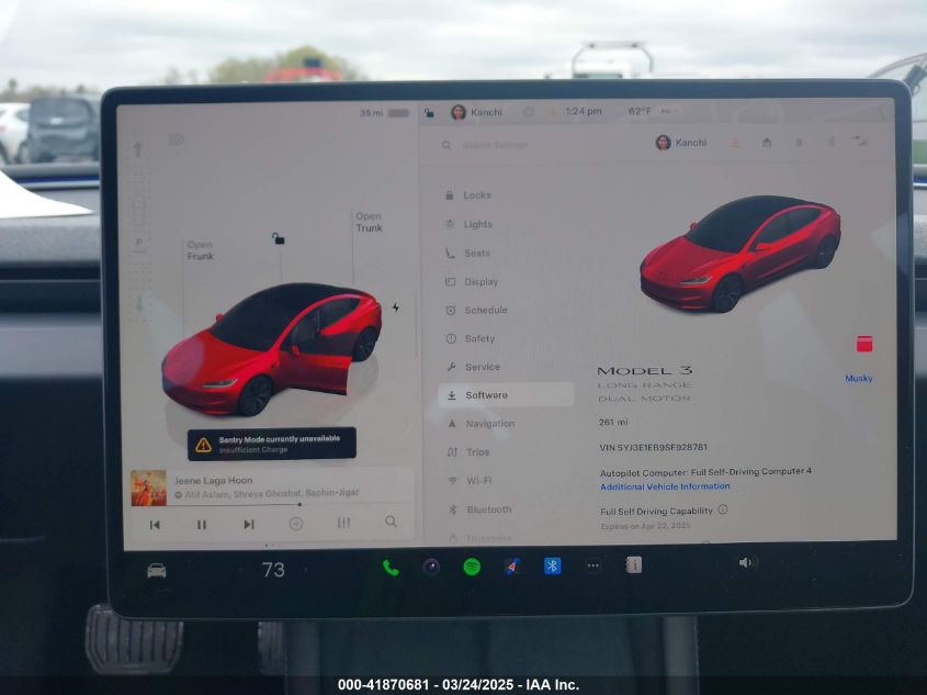 2025 Tesla Model 3 - 5YJ3E1EB9SF928781