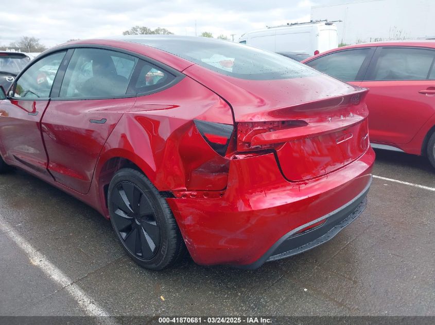 2025 Tesla Model 3 - 5YJ3E1EB9SF928781
