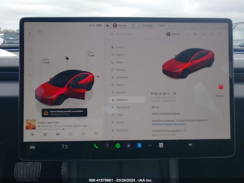 2025 Tesla Model 3 - 5YJ3E1EB9SF928781