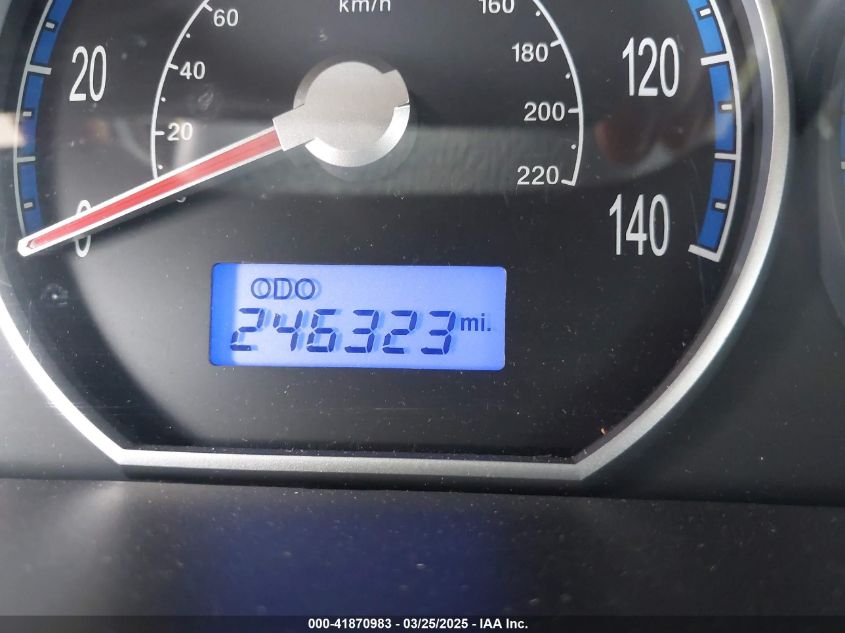 2009 Hyundai Santa Fe Gls VIN: 5NMSG13D79H250275 Lot: 41870983