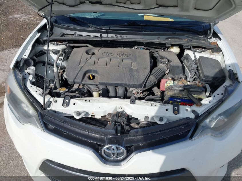 2016 Toyota Corolla Le Eco VIN: 5YFBPRHE7GP436207 Lot: 41871030