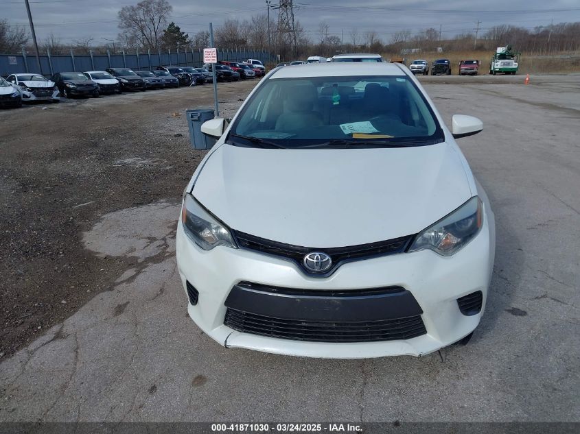 2016 Toyota Corolla Le Eco VIN: 5YFBPRHE7GP436207 Lot: 41871030