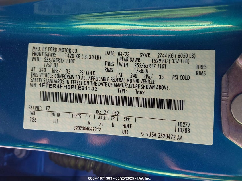 2023 FORD RANGER XL - 1FTER4FH6PLE21133