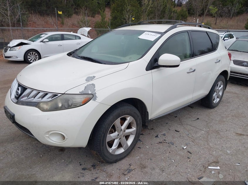 2009 NISSAN MURANO VIN: JN8AZ18W59W101798