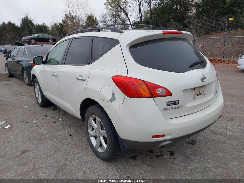 2009 NISSAN MURANO VIN: JN8AZ18W59W101798