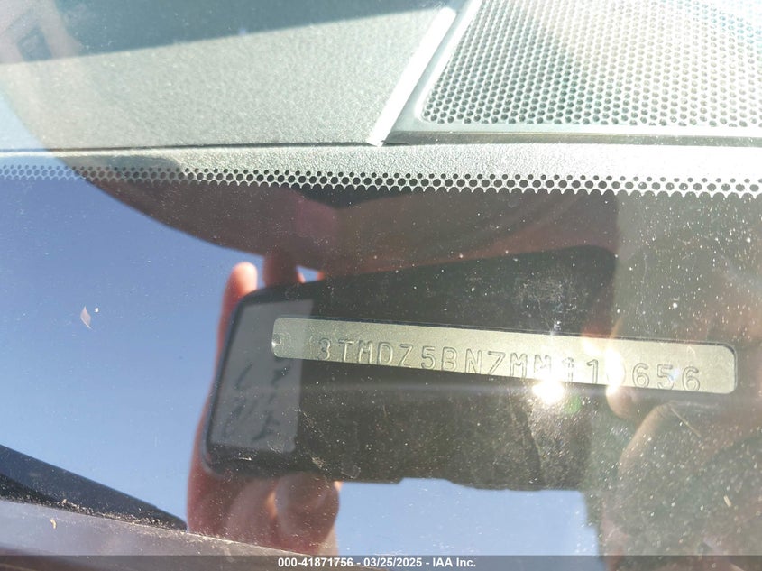 2021 TOYOTA TACOMA VIN: 3TMDZ5BN7MM110656