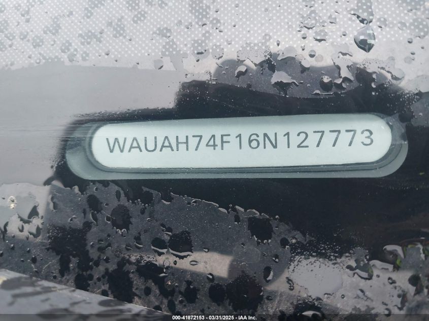 2006 Audi A6 VIN: WAUAH74FF16N16N12 Lot: 41872153