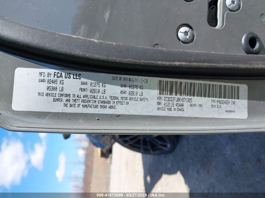 2019 Dodge Challenger R/T Scat Pack VIN: 2C3CDZFJ8KH571325 Lot: 41873099