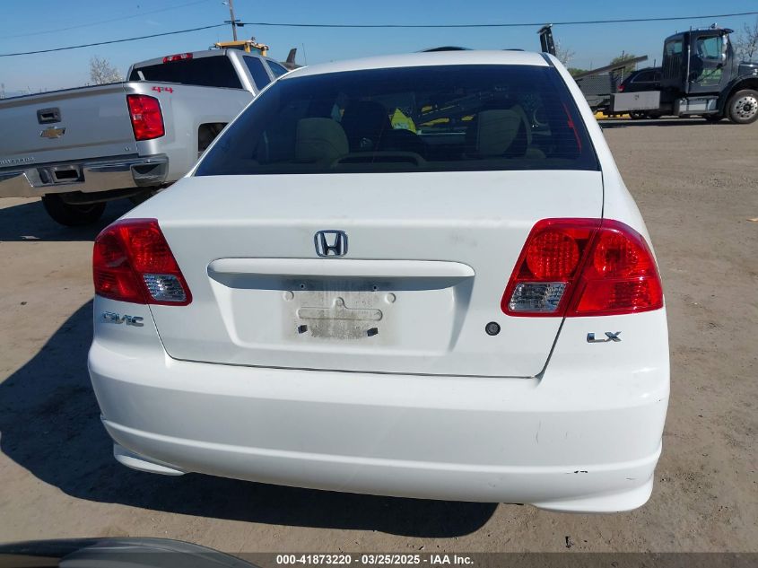 2005 Honda Civic Lx VIN: 2HGES16545H523356 Lot: 41873220