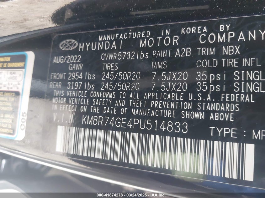 2023 HYUNDAI PALISADE CALLIGRAPHY - KM8R74GE4PU514833