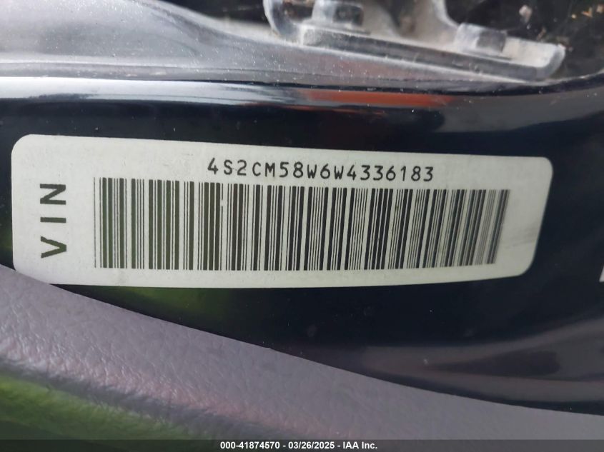 1998 Isuzu Rodeo Ls/S VIN: 4S2CM58W6W4336183 Lot: 41874570