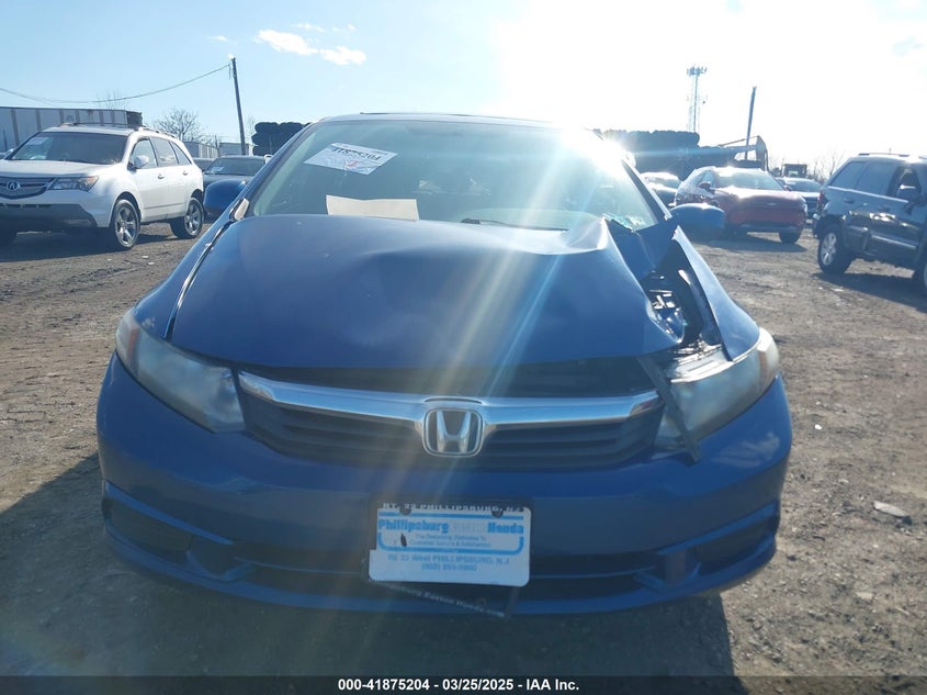 2012 HONDA CIVIC VIN: 19XFB2F90CE300378