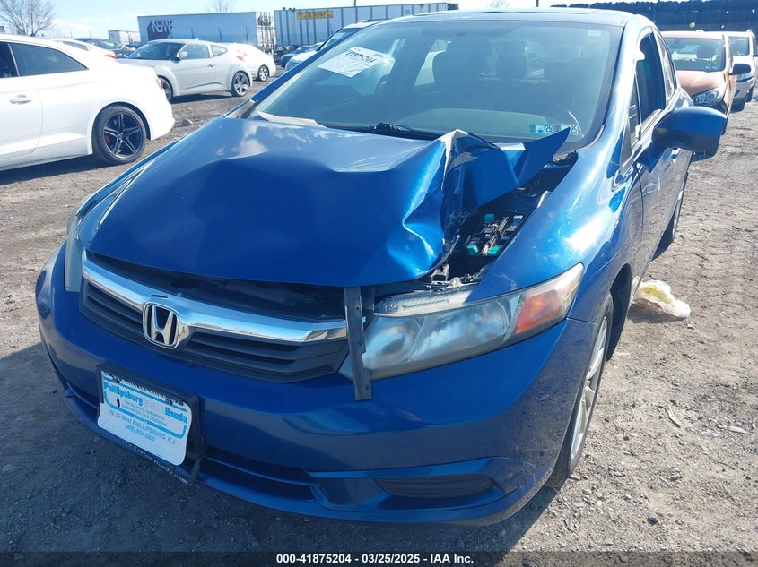 2012 HONDA CIVIC VIN: 19XFB2F90CE300378