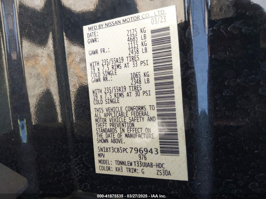 2023 NISSAN ROGUE SL INTELLIGENT AWD - 5N1BT3CB5PC796943