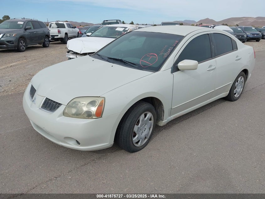 2006 Mitsubishi Galant Es/Se white sedan gasoline 4A3AB36F26E015748 photo #3
