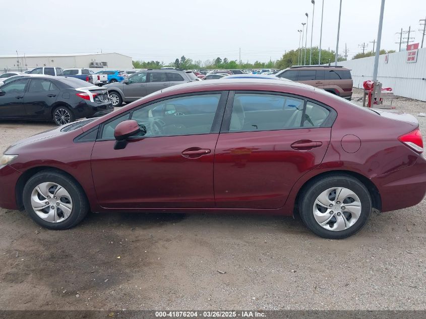 2013 Honda Civic Lx VIN: 19XFB2F53DE256746 Lot: 41876204