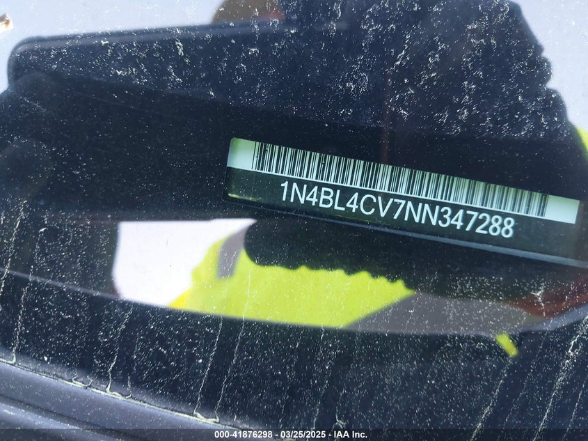 2022 NISSAN ALTIMA VIN: 1N4BL4CV7NN347288