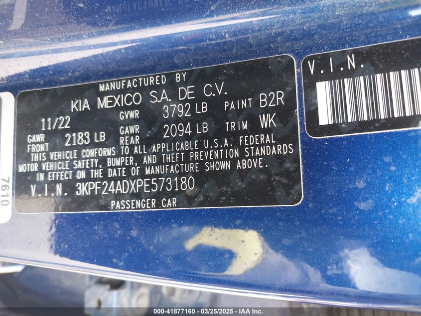 2023 KIA FORTE LXS - 3KPF24ADXPE573180