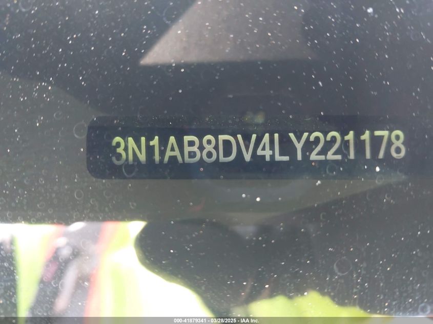2020 Nissan Sentra Sr Xtronic Cvt VIN: 3N1AB8DV4LY221178 Lot: 41879341