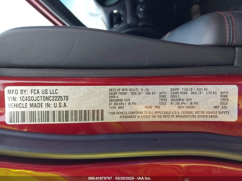 2022 DODGE DURANGO R/T PLUS AWD - 1C4SDJCT0NC222570