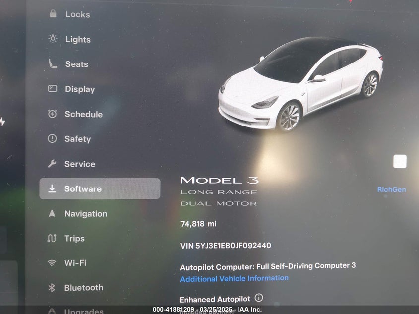 2018 TESLA MODEL 3 VIN: 5YJ3E1EB0JF092440