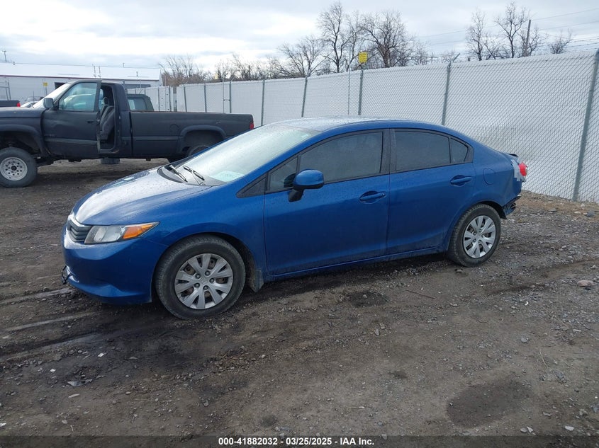 2012 HONDA CIVIC VIN: 19XFB2F57CE338736