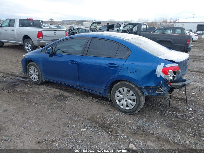 2012 HONDA CIVIC VIN: 19XFB2F57CE338736