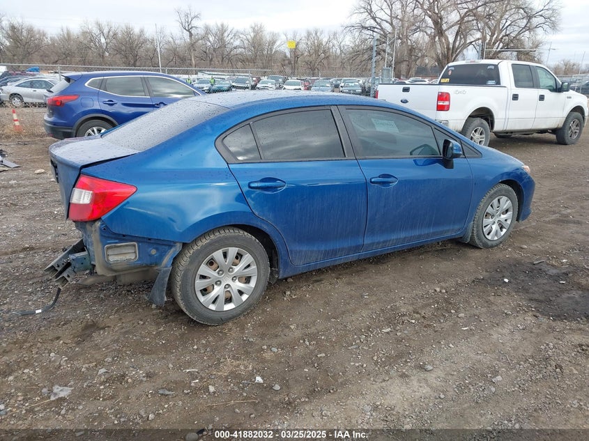 2012 HONDA CIVIC VIN: 19XFB2F57CE338736