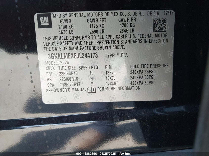 2018 GMC TERRAIN SLE - 3GKALMEX8JL244173