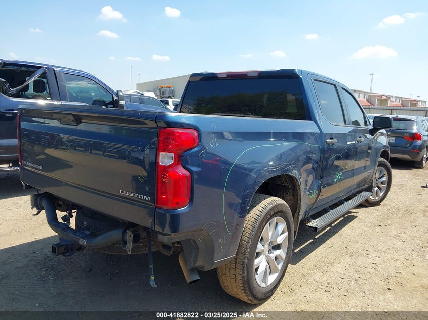 VIN 3GCPABEK4NG507973 2022 CHEVROLET SILVERADO 1500 2WD  SHORT BED CUSTOM