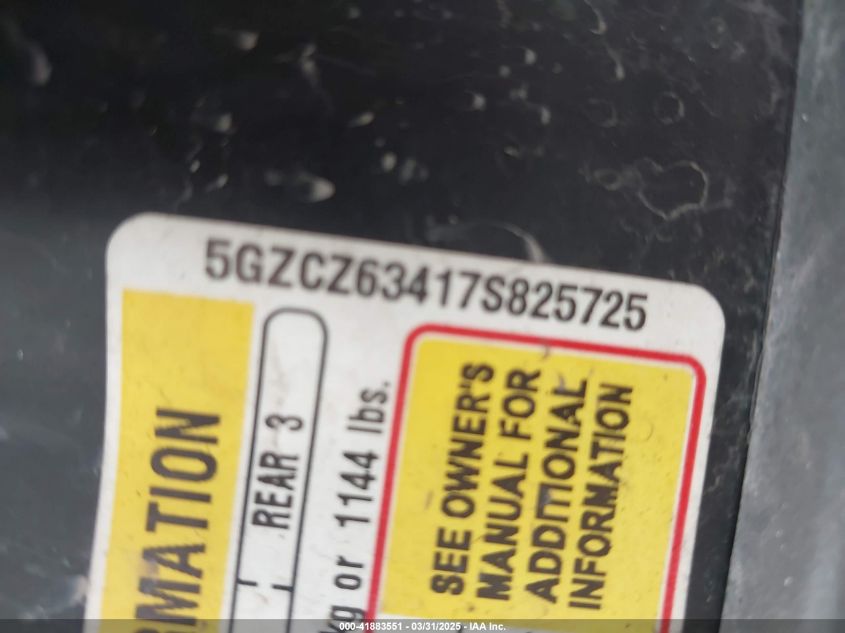 2007 Saturn Vue V6 VIN: 5GZCZ63417S825725 Lot: 41883551