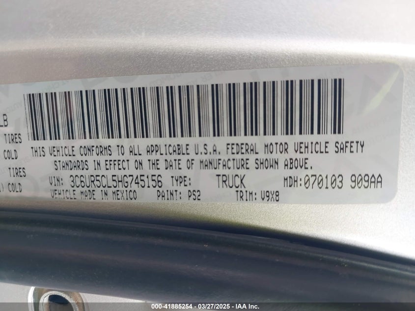 2017 RAM 2500 TRADESMAN  4X4 6'4 BOX - 3C6UR5CL5HG745156