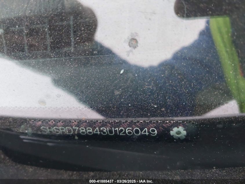 2003 Honda Cr-V Ex VIN: SHSRD78843U126049 Lot: 41885437