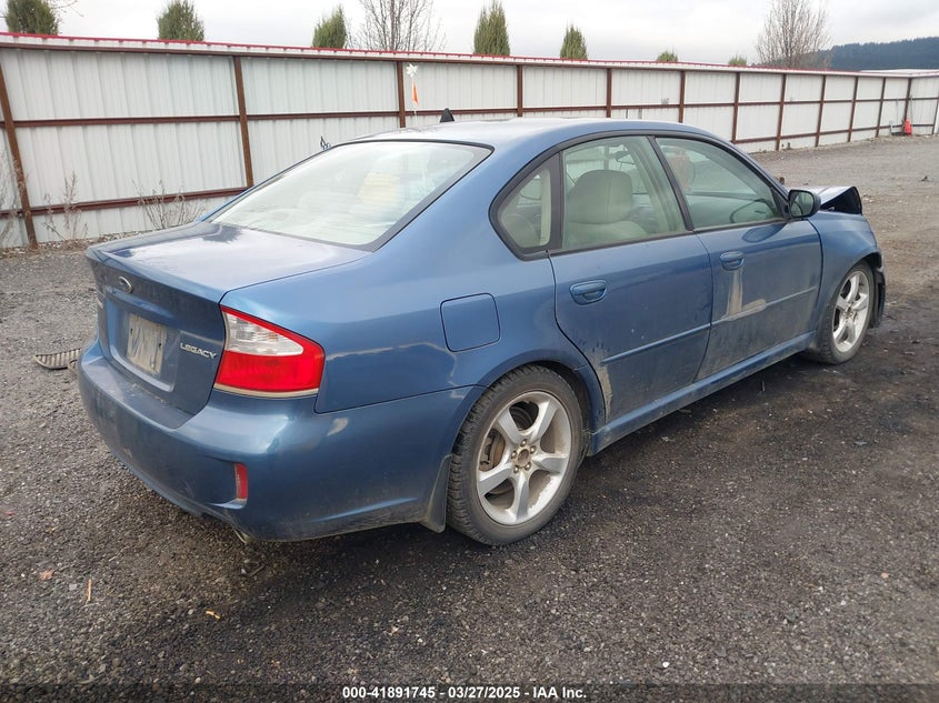 2008 SUBARU LEGACY VIN: 4S3BL626487211872