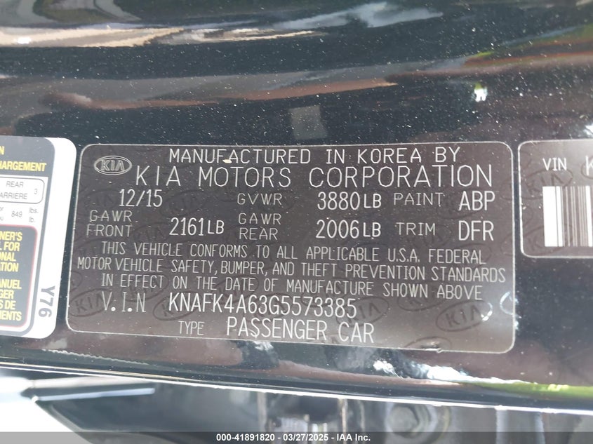 2016 KIA FORTE LX - KNAFK4A63G5573385