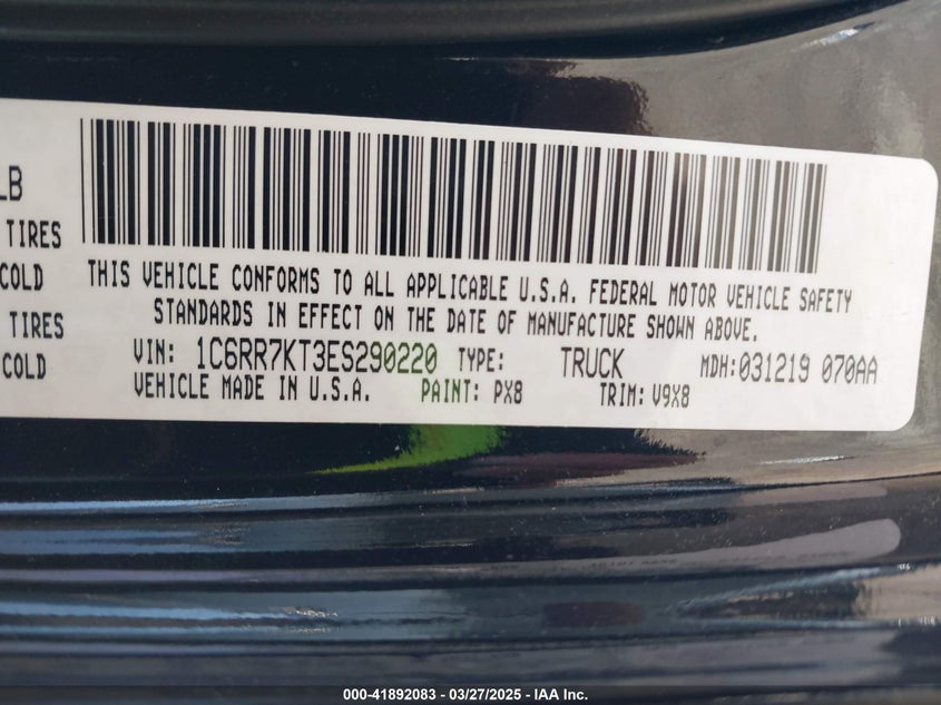 2014 RAM 1500 ST - 1C6RR7KT3ES290220