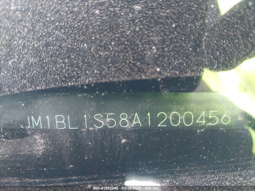 2010 MAZDA MAZDA3 VIN: JM1BL1S58A1200456