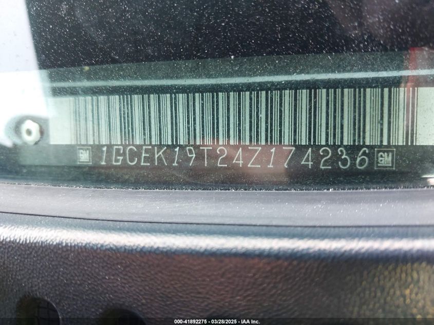 2004 Chevrolet Silverado 1500 Lt VIN: 1GCEK19T24Z174236 Lot: 41892275