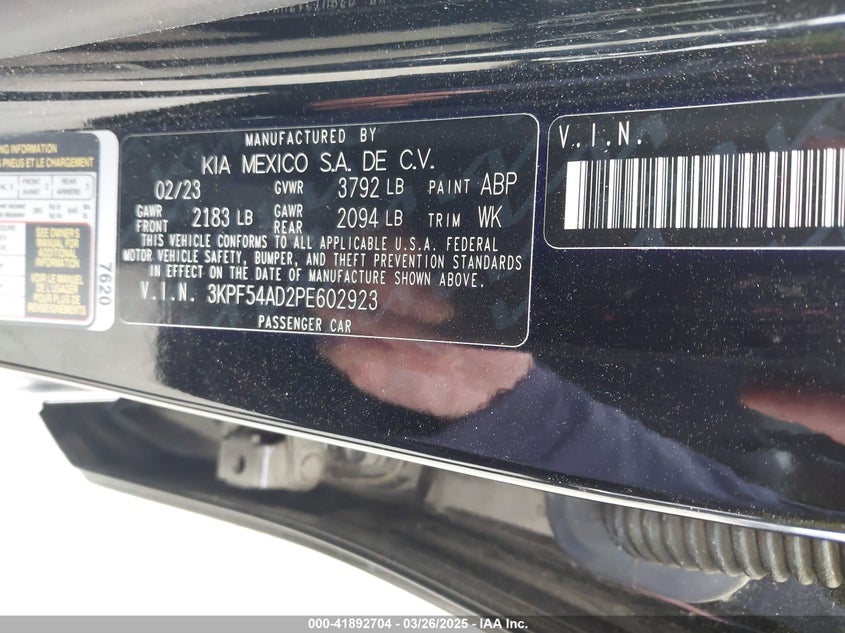 2023 KIA FORTE GT-LINE - 3KPF54AD2PE602923