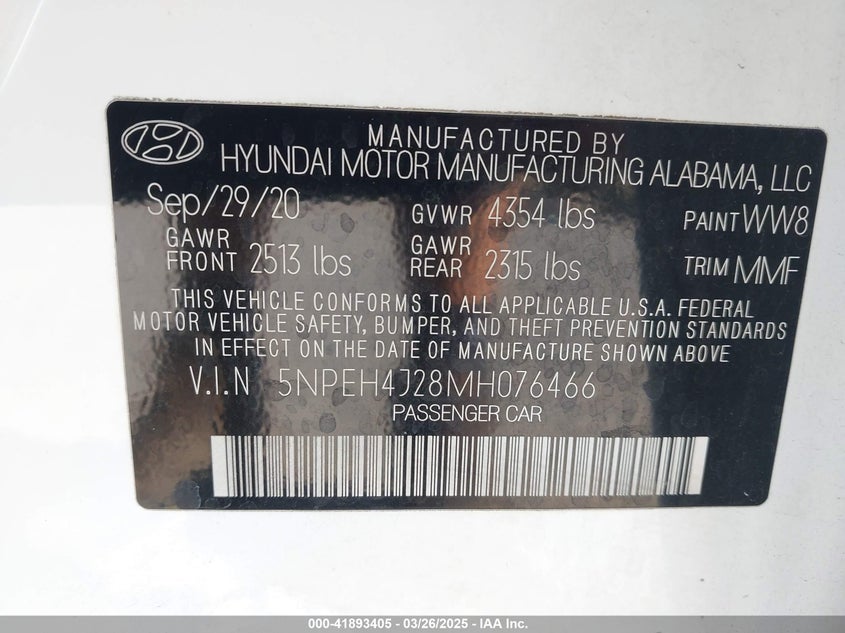 2021 HYUNDAI SONATA LIMITED - 5NPEH4J28MH076466