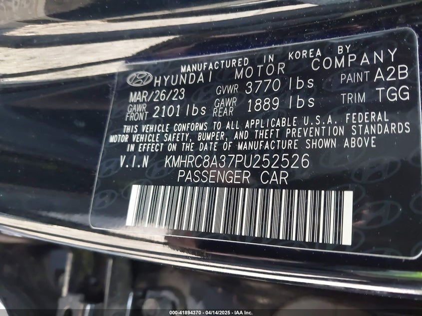 2023 HYUNDAI VENUE SEL - KMHRC8A37PU252526