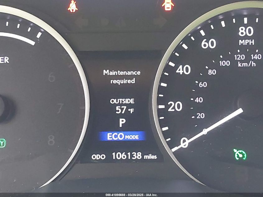 2015 Lexus Es 300H VIN: JTHBW1GG0F2080458 Lot: 41895688